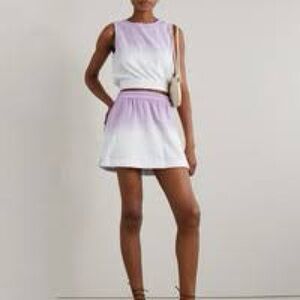 Gradient Purple and White Sleeveless Dress
